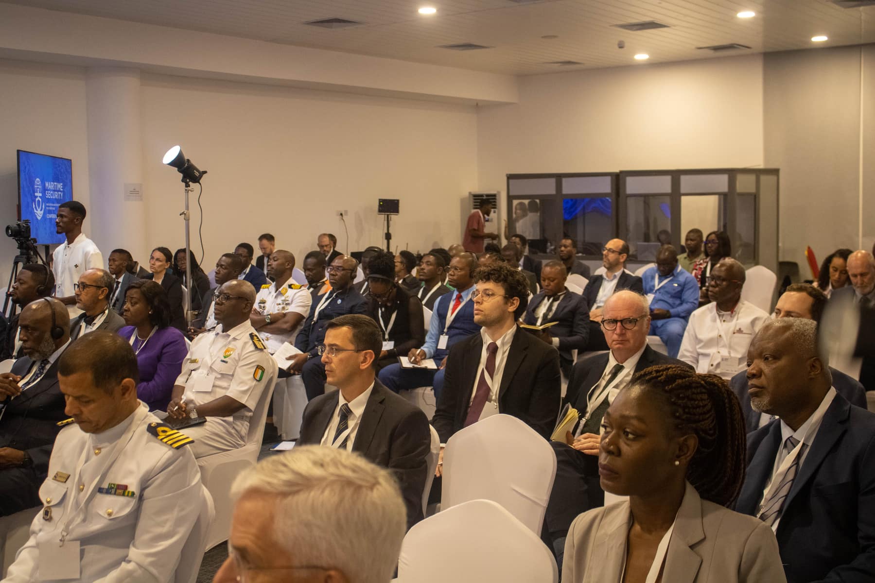Naval officers, researchers, and policymakers at GoGMI's Maritime Security Conference 2025 in Accra